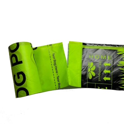100% Biodegradabile Plastico Dog Poop Sacchetto di rifiuti Dimensione personalizzata con logo Logo personalizzato