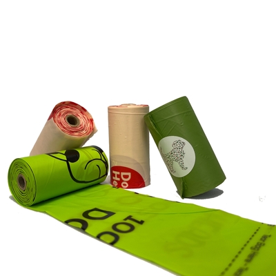 100% Biodegradabile Plastico Dog Poop Sacchetto di rifiuti Dimensione personalizzata con logo Logo personalizzato