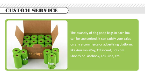 Biodegradabile PLA/PE Sacchetti di rifiuti per cani Spessore personalizzato Eco-friendly e portatile