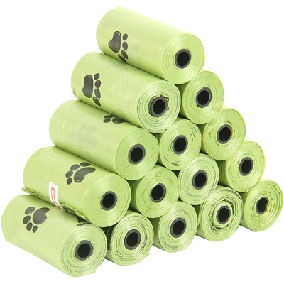15 PCS/roll Biodegradabile Sacchetti per animali da compagnia T-shirt Tipo di sacchetto per cani