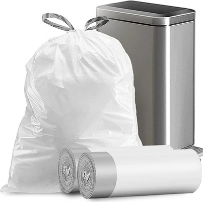 Ordine su misura Sacchetti da spazzatura String Strong Medium Cucina Sacchetto da spazzatura Bianco contenitori di bidoni da spazzatura
