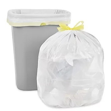 Medium cucina sacchetti da spazzatura 8 galloni bianco sacchetto di plastica trasparente materiale PE