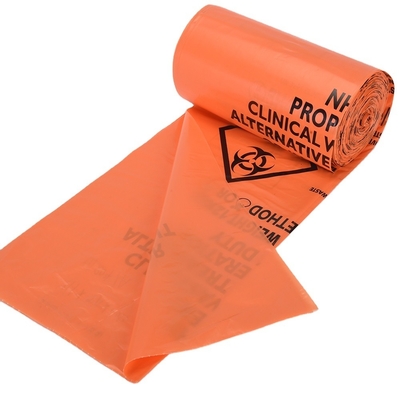 Stampa personalizzata di sacchetti di rifiuti medici in HDPE giallo addensato per ospedali e cliniche