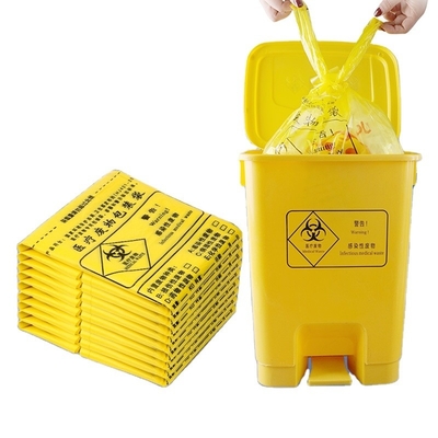 Conveniente sacchetto di plastica HDPE per imballaggio di rifiuti medici di clinica Certificato di compost OK