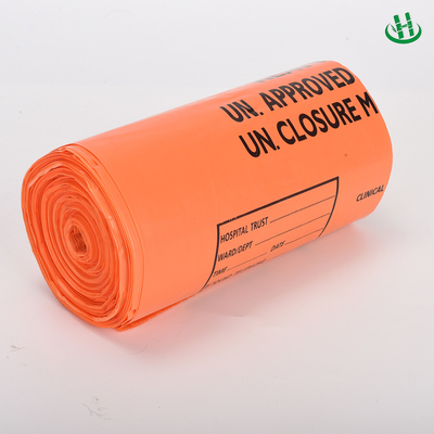 1 tonnellata con logo personalizzato, confezioni mediche, borsa di sicurezza gialla, borse HDPE accettate