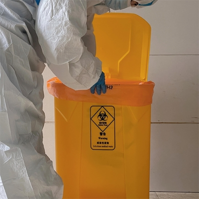 1 tonnellata con logo personalizzato, confezioni mediche, borsa di sicurezza gialla, borse HDPE accettate