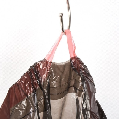 Sacchetti per rifiuti in plastica per uso domestico con fili di trazione su rotolo con materiale HDPE/LDPE/LLDPE