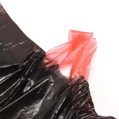 Sacchetti per rifiuti in plastica per uso domestico con fili di trazione su rotolo con materiale HDPE/LDPE/LLDPE