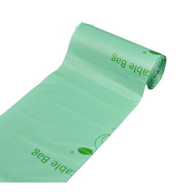 Scatola personalizzata Beige sacchetto della spazzatura a corda fatta di 40% Biosource Corn Starch Biomateriale