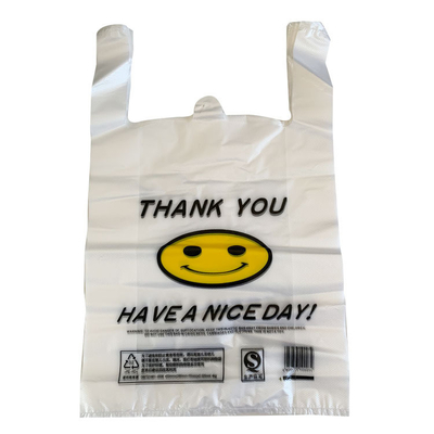 Borsa di plastica T-shirt Borsa da shopping Prodotta da 5-100 mic Spessore HDPE/LDPE/LLDPE