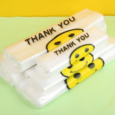 Borsa di plastica T-shirt Borsa da shopping Prodotta da 5-100 mic Spessore HDPE/LDPE/LLDPE