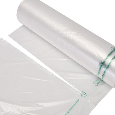 Sacchetto di imballaggio per alimenti trasparente su rotolo con materiale HDPE biodegradabile e spessore 5-100 mic