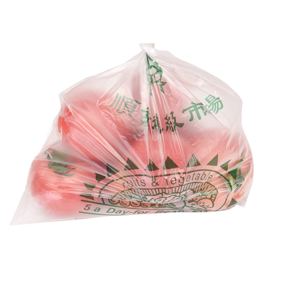 Sacchetto di imballaggio per alimenti trasparente su rotolo con materiale HDPE biodegradabile e spessore 5-100 mic