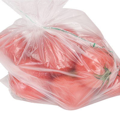 Imballaggio alimentare trasparente in HDPE Sacchetto piatto su un rotolo Per frutta e verdura campione di pane