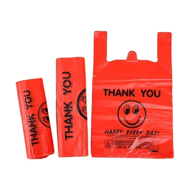 T-shirt facile sistema aperto sacchetto per prodotti per la casa da sacchetto PE plastica stampata personalizzata