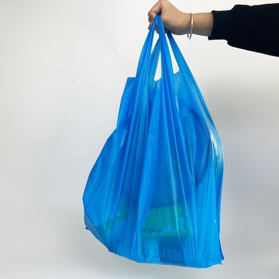 T-shirt manico sacchetto di rifiuti di plastica su rotolo per la struttura del materiale HDPE/LDPE