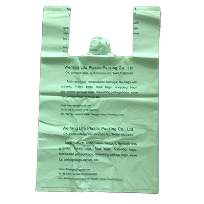 Certificato ok compost colorato biodegradabile plastica usa e getta sacchetto della spazzatura