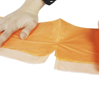 Sacchetto nero per la spazzatura domestica di grande capacità con corda di trazione e logo non strappante