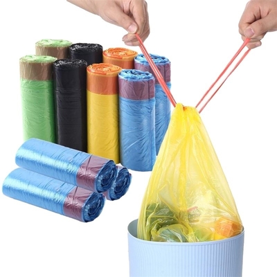 Sacchetto per rifiuti a corda di tiro in HDPE personalizzato per acquisto in massa e personalizzazione