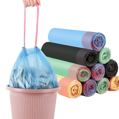 Sacchetto per rifiuti a corda di tiro in HDPE personalizzato per acquisto in massa e personalizzazione