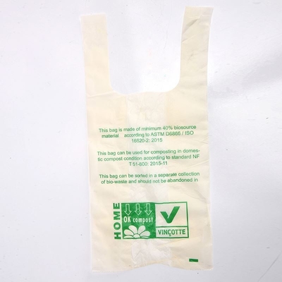Prodotti per la casa Imballaggio Sacchetto per la spesa di amido di mais biodegradabile con dimensioni personalizzate