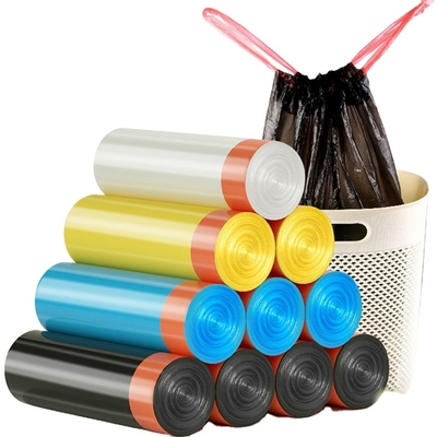 Disegno personalizzato Eco Friendly Drawstring Bin Liner per la gestione dei rifiuti pesanti