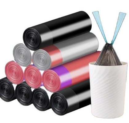Disegno personalizzato Eco Friendly Drawstring Bin Liner per la gestione dei rifiuti pesanti