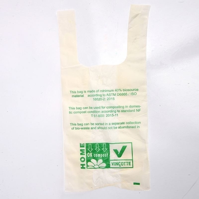 Stampa di magliette biodegradabili imballaggi per lo shopping sacchetti di plastica con maniglia per supermercati