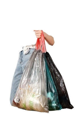 Sacchetto per rifiuti portatile ingrossato grande nero a corda per la raccolta dei rifiuti personalizzata