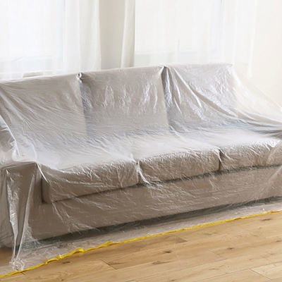 5Spessore da 0,5 a 12,5 micron Copertura di polvere di plastica per mobili trasparenti usa e getta