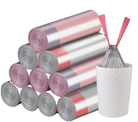 Sacchetti di imballaggio in plastica su misura Sacchetti di rifiuto sacchetti a corda di trazione Sacchetti della spazzatura Avaialble