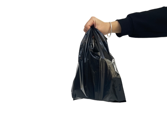 Stampa del logo PET PETAL PE Borsa di plastica personalizzata con maniglia Flexiloop e stampa personalizzata