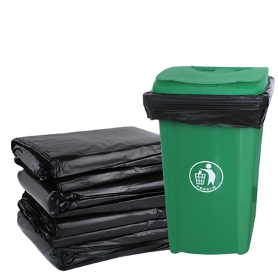 Sacchetti da spazzatura di plastica pesanti personalizzati con logo nero e materiale resistente
