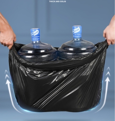 Sacchetti da spazzatura di plastica pesanti personalizzati con logo nero e materiale resistente
