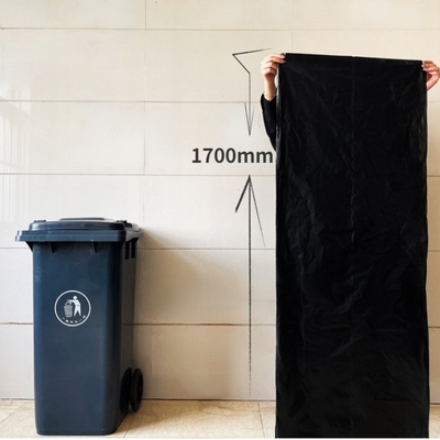 Sacchetti da spazzatura di plastica pesanti personalizzati con logo nero e materiale resistente