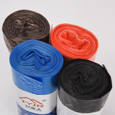 Biodegradabile PLA Plastica HDPE Tissuto Bagno di spazzatura a corda su rotolo su ordinazione personalizzata