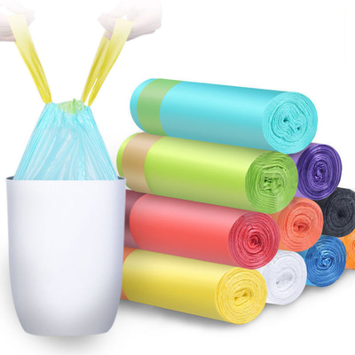 Pulizia domestica e di ufficio OK Compost Certificato HDPE String Drawing Rubbish Bags Roll