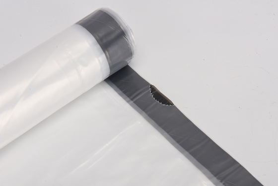 HDPE LDPE MDPE Sacchetto a fondo quadrato per ufficio per uso domestico Portatile con chiusura automatica Sacchetto di plastica a corda