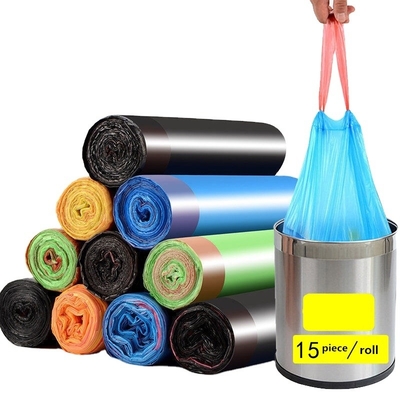 Busta di plastica portatile a chiusura automatica su misura per la classificazione dei rifiuti da cucina