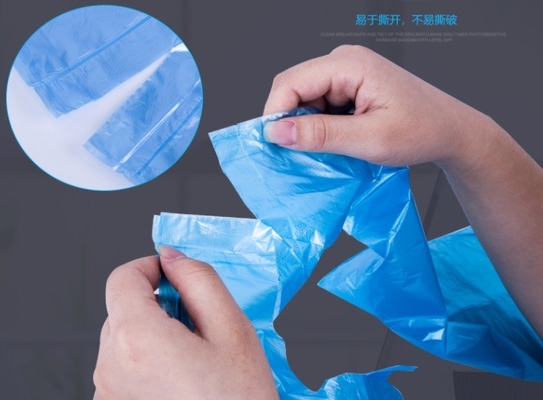 Busta di plastica portatile a chiusura automatica su misura per la classificazione dei rifiuti da cucina