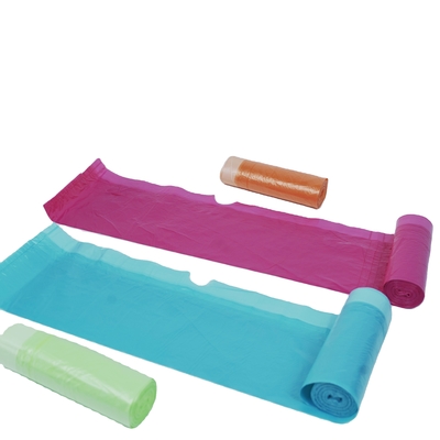 Sacchetto di rifiuti di plastica biodegradabile compostabile su rotolo con campioni avviabili personalizzato