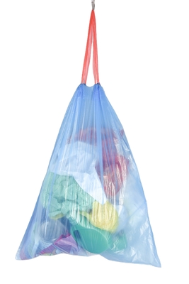 Certificato OK compost Specializzati in plastica con corda di trazione Sacchetti da spazzatura per produzione di massa
