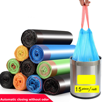 Ordine su misura Acceptato sacchetto da cucina a corda per rifiuti HDPE/LDPE/LLDPE per rifiuti da cucina