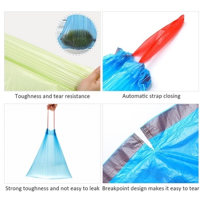 Ordine su misura Acceptato sacchetto da cucina a corda per rifiuti HDPE/LDPE/LLDPE per rifiuti da cucina