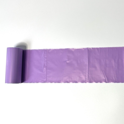 Manipolazione della superficie di stampa offset LDPE Sacchetto di spazzatura di plastica su rotolo per bidone da spazzatura beige