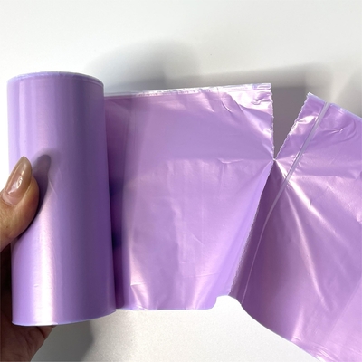 Manipolazione della superficie di stampa offset LDPE Sacchetto di spazzatura di plastica su rotolo per bidone da spazzatura beige