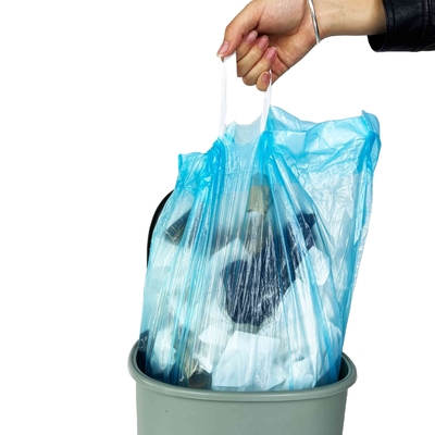 Stampa offset Ordine personalizzato 2023 Borsa da spazzatura a corda degradabile Borsa di plastica