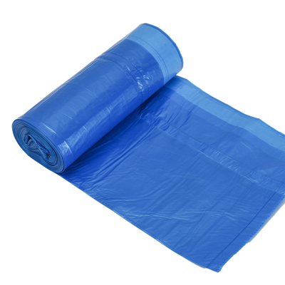 Sacchetto di rifiuti in HDPE nero a corda di trazione su rotolo per una raccolta facile e igienica dei rifiuti