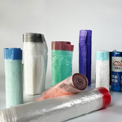 Confezionatori di sacchetti per rifiuti in plastica HDPE piegate individualmente su rotolo su ordinazione personalizzata