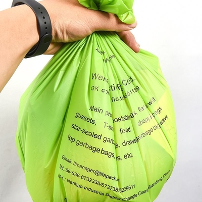 Ordine personalizzato accettato 35L Biodegradable bin liners per lo smaltimento dei rifiuti ecologici